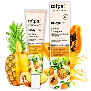 Peeling do twarzy Enzymatyczny Złuszczający Oczyszcza 3 enzymy 40 ml TOŁPA