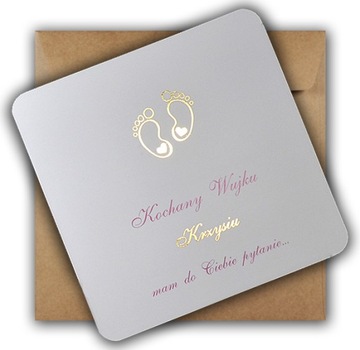 Запрос Вопрос Скретч-карта для Крестного Отца, ПЕРСОНАЛИЗИРОВАННАЯ, ПОЗОЛОЧЕННАЯ