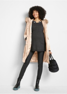 ДЛИННАЯ КУРТКА ДЛЯ беременной Bonprix 38 СО ВСТАВКОЙ