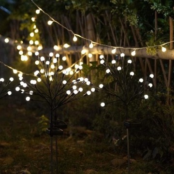 Солнечные садовые фонари Светлячки 10LED 2 шт.