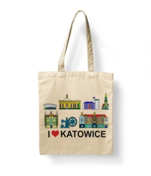 Сумка из органического хлопка с городским принтом