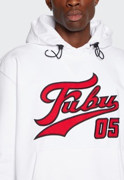 FUBU BLUZA MĘSKA Z KAPTUREM BIAŁA VARSITY HEAVY XL