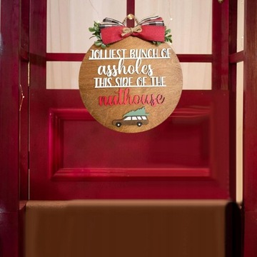 Рождественский дверной знак Рождественский венок