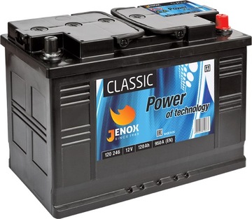 AKUMULATOR JENOX 120Ah 950A P+ AMPER