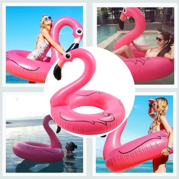 НАДУВНОЙ МАТРАС РОЗОВЫЙ ФЛАМИНГО XXL 90 СМ МАТРАС ДЛЯ ПЛАВАНИЯ INDUSTRY CIRCLE