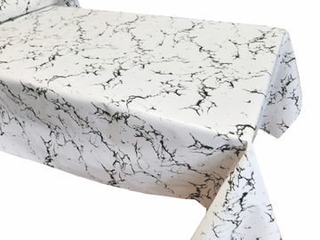 CERATA, CERATY, OBRUS, CERATA BIAŁO CZARNA MARMUREK, KAMIEŃ