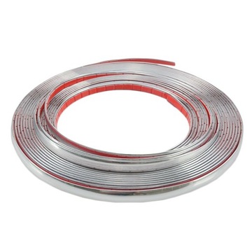 LISTWA OZDOBNA CHROMOWANA LISTWY CHROM 3,5 mm (8m) wąska cienka
