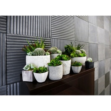 Бетонный горшок 19x16 см - архитектурный бетон