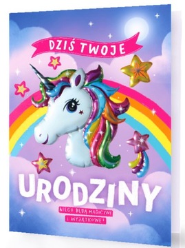 KARTKA URODZINOWA DLA DZIECKA JEDNOROŻEC XXL 34 CM