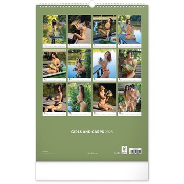 Настенный календарь Девочки и Карпы 2025, 33×46 см