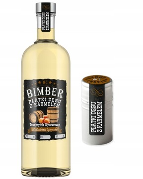 BIMBER PŁATKI DĘBU Z KARMELEM + banderolka 12szt
