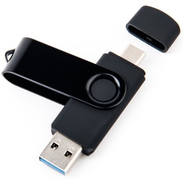 Pendrive prezent 64 GB 3.0 USB-C TYP C CZARNY BEZ GRAWERA