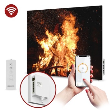DEKORACYJNY PANEL GRZEWCZY na podczerwień o mocy 500W z WIFI
