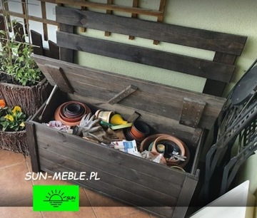 Скамейка с контейнером 80х40х40