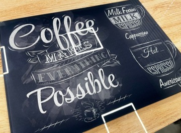 Разделочная доска стеклянная 40х30 см 4мм, много узоров