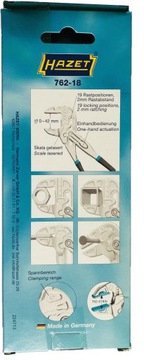 Разводной ключ Hazet Pliers для труб и гаек 125 150 180 260 мм