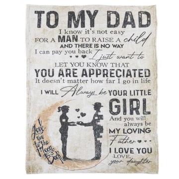 Dad Blanket Father's Day Theme Dual Sides Personal