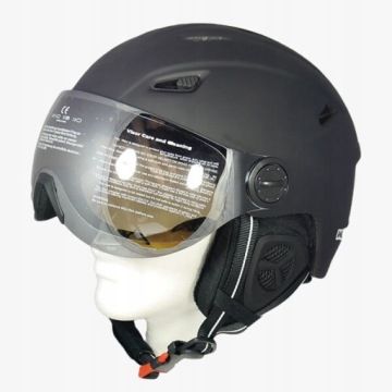 ШЛЕМ WOOSH MAT BLACK СО СТЕКЛОМ XL (61-62 СМ)+SKI VELCRO