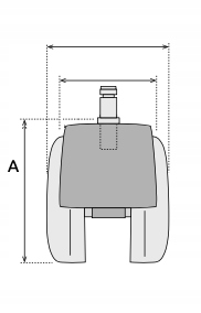 SP72 ВЫСОКИЙ ОФИСНЫЙ СТУЛ, набор из 5 ножек, СЕРЕБРЯНЫЙ, элегантный