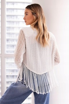 КРЕМОВЫЙ ШАРФ NASTY GAL С БУСЕРАМИ _ 40 Л