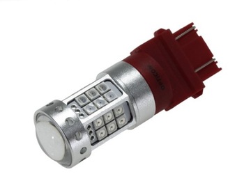 Żarówka LED P27/7W 3157 3156 12V CANBUS Czerwona