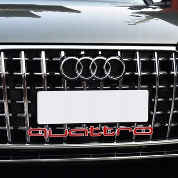 Audi Quattro Эмблема Значок Логотип Надпись Решетка