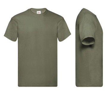 T-SHIRT KOSZULKA FRUIT OF THE LOOM clas. olive L