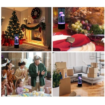 СОВРЕМЕННАЯ НАСТОЛЬНАЯ СВЕТОДИОДНАЯ ЛАМПА МЕДУЗА RGB 17 ЦВЕТОВ 29СМ