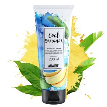 ANWEN Maska COOL BANANAS do włosów BRĄZOWYCH