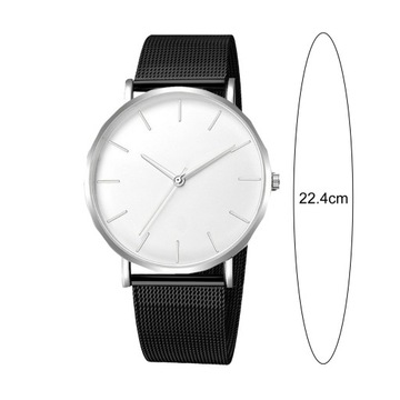 Men Watch Quartz Movement Simple Style Round Dial Stainless