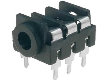 GJM3.5-DDS-W Gniazdo jack 3,50 stereo do druku, z wyłącznikiem