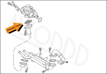 Заглушка EGR 1.9 TDI AUDi SEAT SKODA VW -1,5мм