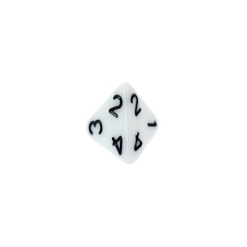 РПГ КОСТИ БЕЛЫЕ ЧЕТЫРЕХСТОРОННИЕ КОСТИ D4