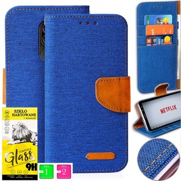 Etui Portfel Case MAGNES KOLORY OBUDOWA SZKŁO 9H do Xiaomi Pocophone F1