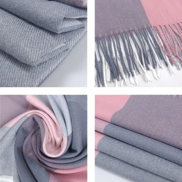 ТЕПЛЫЙ, БОЛЬШОЙ ЗИМНИЙ ШАРФ, ШАЛЬ, КЛЕТОВЫЙ шарф-чехол - 15 МОДНЫХ ЦВЕТОВ