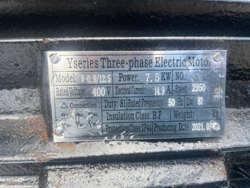 SILNIK ELEKTRYCZNY 3 FAZOWY 7,5kW 2950r 400V