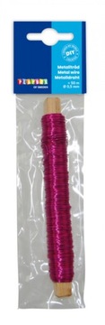 DIY Drut metalowy RÓŻOWY dekoracja ozdoba50mØ0,5mm