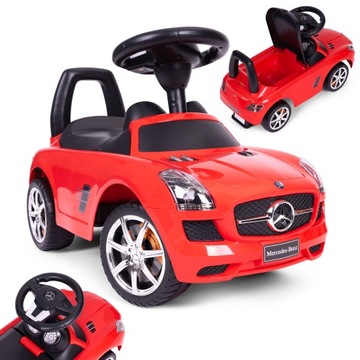 Jeździk, pchacz chodzik Mercedes czerwony SLS AMG dla dzieci chłopca