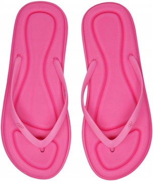 JAPONKI 4F DAMSKIE klapki lekkie na lato buty basenowe różowe F067 r. 38