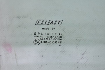 SKLO (OKNO) BOČNÍ PRAVÁ PŘEDNÍ FIAT IDEA 04R