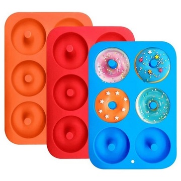 Forma silikonowa Do Donatów Donutów Pączków 6 szt