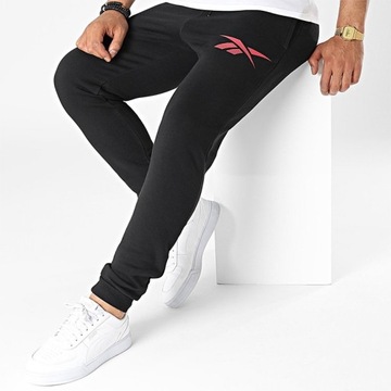 Reebok spodnie dresowe joggery męskie ocieplane HR6996 M