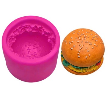 Forma Silikonowa do Świec Hamburger do Mydła Gipsu
