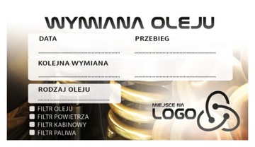 Samoprzylepne naklejki serwisowe 