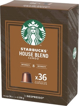 Kapsułki Nespresso STARBUCKS HOUSE BLEND lungo 36 sztuk XXL