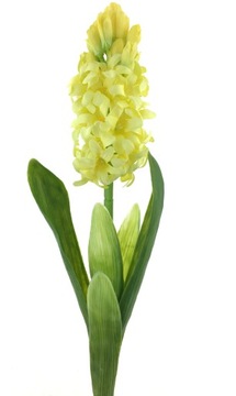 HIACYNT JASNO ŻÓŁTY GUMOWANE LIŚCIE 39 cm jak naturalny PREMIUM