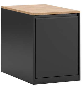 Czarny kontener dostawka do biurka dębowa 60x44x70