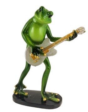 FIGURKA ŻABA Z GITARĄ GITARZYSTA 16,5CM
