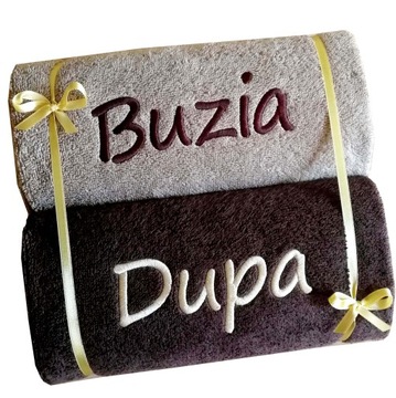 2 x RĘCZNIK buzia dupa ŚMIESZNY PREZENT dla niego