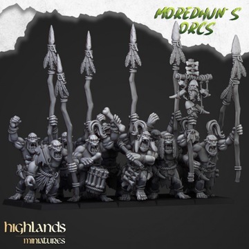 Cave Orcs - x17 + x3 CMD Figurki WHFB Warhammer Fantasy 9th Age